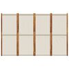 vidaXL Cloison de s&eacute;paration 4 panneaux gris clair 280x180 cm