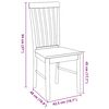vidaXL Chaises à manger 2 pcs blanc bois massif caoutchouc