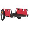 vidaXL Remorque de v&eacute;lo rouge tissu oxford et fer