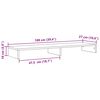 vidaXL Support de moniteur chêne sonoma 100x27x10 cm bois d'ingénierie