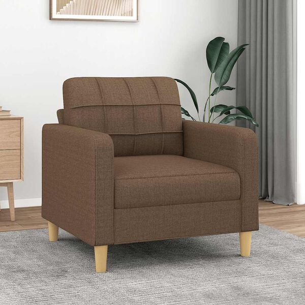 vidaXL Fauteuil Marron 60 cm Tissu