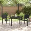 vidaXL Ensemble de salle &agrave; manger pour jardin 3 pcs Noir