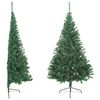 vidaXL Sapin de Noël artificiel moitié avec support vert 210 cm PVC