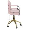 vidaXL Chaises pivotantes &agrave; manger lot de 2 rose velours