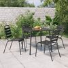 vidaXL Ensemble &agrave; manger de jardin 5 pcs anthracite acier