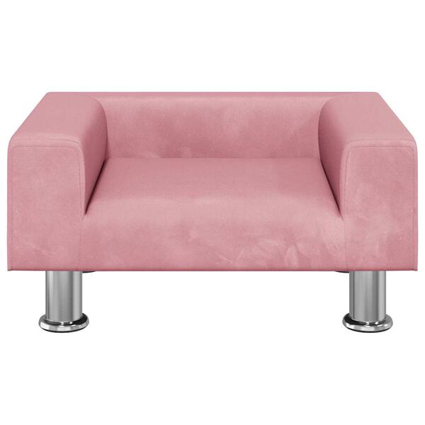 vidaXL Lit pour chien rose 50x40x26,5 cm velours