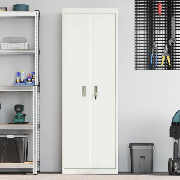 vidaXL Armoire de rangement avec stockage 2 pcs Blanc 60 x 40 x 180 cm