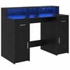 vidaXL Bureau Ch&ecirc;ne noir Bois d'ing&eacute;nierie 120 x 55 x 91 cm