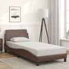 vidaXL Cadre de lit Dover marron 90x200 cm similicuir