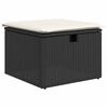vidaXL Ensemble de Canap&eacute;s avec coussin 6 pcs Noir et Cr&egrave;me polyrotin