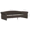 vidaXL Lit avec matelas et &eacute;clairage USB Marron fonc&eacute; Tissu 90x200 cm