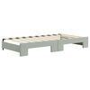 vidaXL Lit de jour avec lit gigogne gris clair 90x190 cm velours