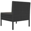 vidaXL Chaises de jardin lot de 3 avec coussins R&eacute;sine tress&eacute;e Noir
