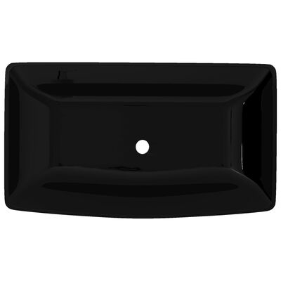 Vasque rectangulaire céramique Noir pour salle de bain