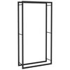 vidaXL &Eacute;tag&egrave;re &agrave; bois de chauffage Noir mat 80 x 28 x 154 cm Acier