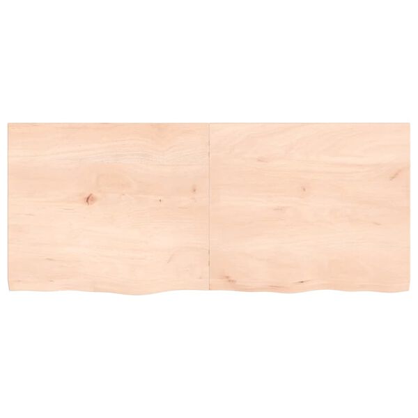 vidaXL Dessus de table 140x60x(2-4) cm bois de ch&ecirc;ne massif non trait&eacute;