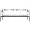 vidaXL Cadre de canap&eacute;-lit extensible sans matelas Noir M&eacute;tal 90x200cm