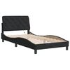 vidaXL Cadre de lit avec LED sans matelas noir 100x200 cm velours