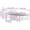vidaXL Cadre de lit avec t&ecirc;te de lit Brun cire 140 x 190 cm Pin massif