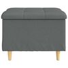 vidaXL Tabouret bouton avec coussin Gris fonc&eacute; 60 x 60 x 45 cm tissu