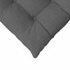 vidaXL Coussins de si&egrave;ge 4 pcs Gris fonc&eacute; 40 x 40 x 6 cm tissu
