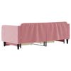 vidaXL Lit de jour avec gigogne et tiroirs sans matelas rose 90x200 cm