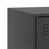 vidaXL Meubles TV 2 pcs noir 67x39x44 cm acier