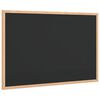 vidaXL Tableau noir avec cadre en bois de pin massif noir 60x40 cm