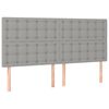 vidaXL Sommier &agrave; lattes de lit et matelas et LED Gris clair 180x200 cm