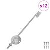 vidaXL Charni&egrave;re de support de couvercle 12 pcs Argent&eacute; Fer