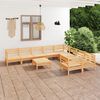 vidaXL Salon de jardin 10 pcs Bois de pin massif