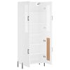 vidaXL Buffet haut Blanc 69,5x34x180 cm Bois d'ing&eacute;nierie