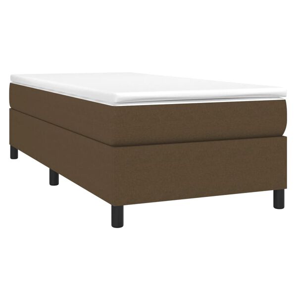 vidaXL Cadre de lit marron fonc&eacute; 100x200 cm tissu