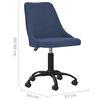 vidaXL Chaise pivotante de bureau Bleu Tissu