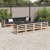 vidaXL Salon de jardin 9 pcs bois de pin massif