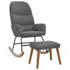 vidaXL Fauteuil &agrave; bascule velours gris fonc&eacute;