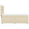 vidaXL Sommier &agrave; lattes de lit avec matelas Cr&egrave;me 80x200 cm Tissu