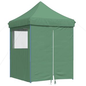 vidaXL Tente de r&eacute;ception pliable escamotable 4 parois lat&eacute;rales vert