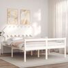 vidaXL Lit pour personne &acirc;g&eacute;e sans matelas blanc 160x200cm bois massif