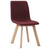 vidaXL Chaises &agrave; manger 4 pcs rouge bordeaux tissu