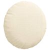 vidaXL Coussins de si&egrave;ge 2 pcs Cr&egrave;me &Oslash; 30 cm Tissu en velours c&ocirc;tel&eacute;