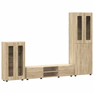 vidaXL Ensemble meuble TV FLORIN 3 pc Ch&ecirc;ne Sonoma Bois d'ing&eacute;nierie