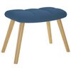 vidaXL Chaise &agrave; bascule avec repose-pied Bleu Tissu