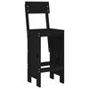 vidaXL Ensemble de bar de jardin 5 pcs noir bois de pin massif