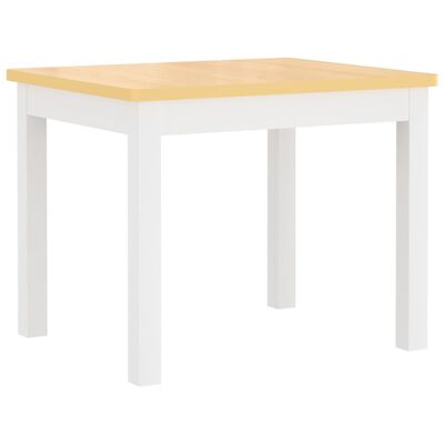 vidaXL Ensemble de table et chaises enfants 4 pcs Blanc et beige MDF