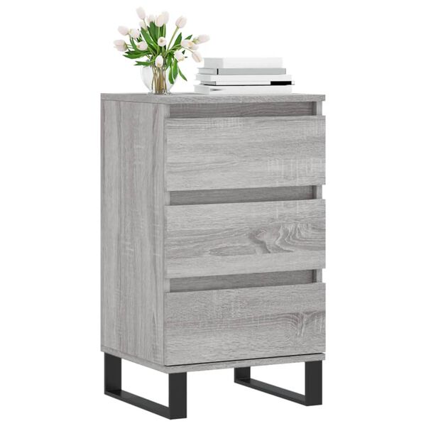 vidaXL Buffet sonoma gris 40x35x70 cm bois d'ing&eacute;nierie