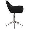 vidaXL Chaises pivotantes &agrave; manger lot de 4 Noir Tissu