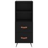 vidaXL Buffet haut Noir 34,5x34x180 cm Bois d'ing&eacute;nierie