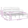 vidaXL Cadre de lit de jour Noir 80 x 200 cm Acier enduit de poudre