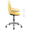 vidaXL Chaises pivotantes &agrave; manger lot de 4 jaune tissu
